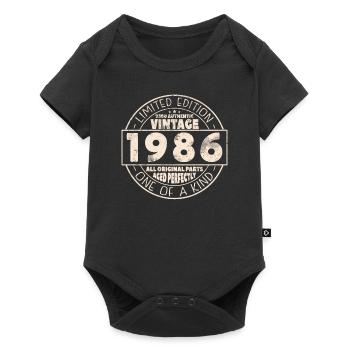 Millésime 1986 Cadeau d’anniversaire - Body à manches courtes Premium Bébé - noir - Devant