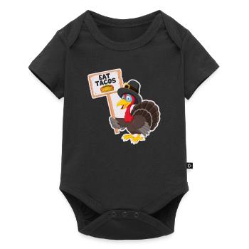 Eat Tacos Thanksgiving Day Funny Turkey Lover - Baby Premium short-sleeve bodysuit - black - Front