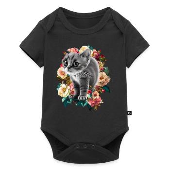 Chat - Body à manches courtes Premium Bébé - noir - Devant