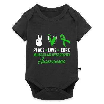 Peace, Love, Healing, Muscular Dystrophy, Consciousness - Baby Premium short-sleeve bodysuit - black - Front