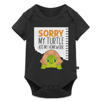 Sea Turtle Tortoise Sorry My - Baby Premium short-sleeve bodysuit - black - Front