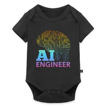 Ingénieur IA - Ai Artificial Intelligence Machine L - Body à manches courtes Premium Bébé - noir - Devant