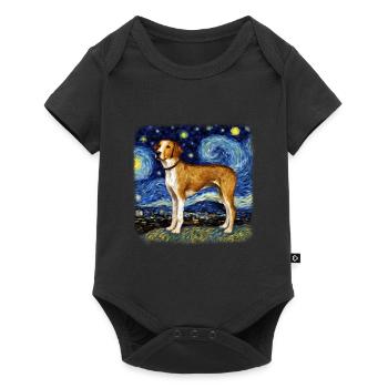 American Foxhound Van Gogh nuit étoilée - Body à manches courtes Premium Bébé - noir - Devant