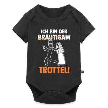 Bräutigam Hochzeit Heiraten Junggesellenabschied - Baby Premium Kurzarmbody - Schwarz - Vorne