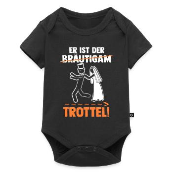 Bräutigam Hochzeit Heiraten Junggesellenabschied - Baby Premium Kurzarmbody - Schwarz - Vorne