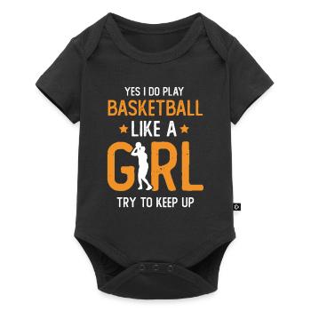 Basketball féminin - Body à manches courtes Premium Bébé - noir - Devant