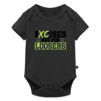 Cross-country-laufdesign Für Einen Xc-läufer - Baby Premium short-sleeve bodysuit - black - Front