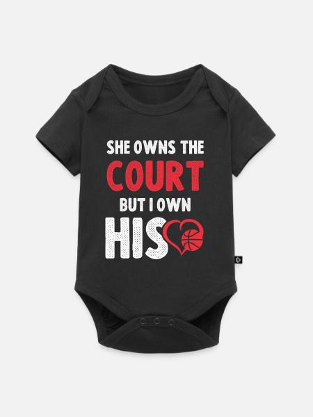 basketball paar liebe - Baby Premium Kurzarmbody - Schwarz