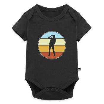 Sänger Retro - Baby Premium Kurzarmbody - Schwarz - Vorne