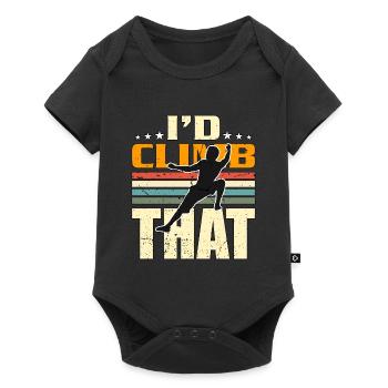 Indoor Climbing I'd Climb That Bouldering Climber - Baby Premium Kurzarmbody - Schwarz - Vorne