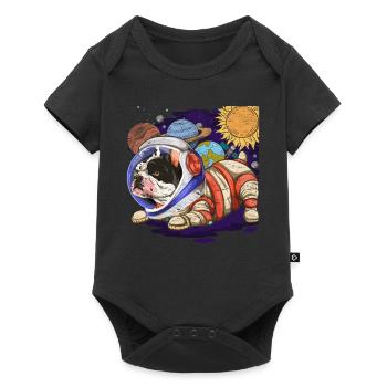 Astronaut Dogs Gift English Bulldog - Baby Premium short-sleeve bodysuit - black - Front
