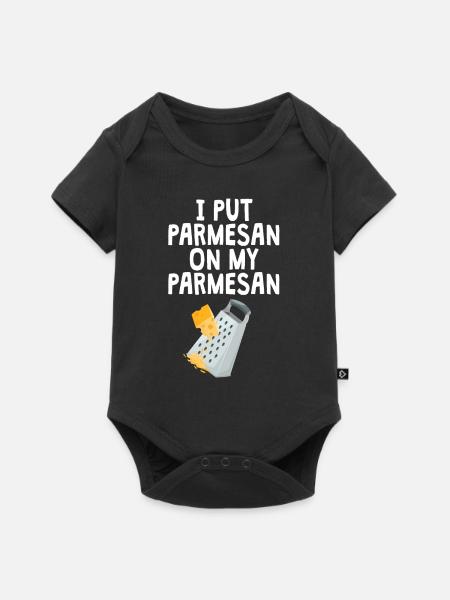 Parmesan - Baby Premium Kurzarmbody - Schwarz