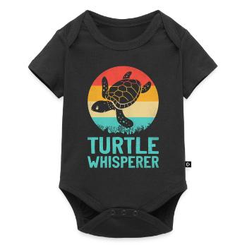 Sea Turtle Tortoise Retro Vintage - Body à manches courtes Premium Bébé - noir - Devant