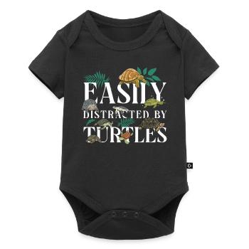 Sea Turtle Tortoise Easily - Baby Premium Kurzarmbody - Schwarz - Vorne