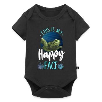 tortue de mer c’est mon - Body à manches courtes Premium Bébé - noir - Devant