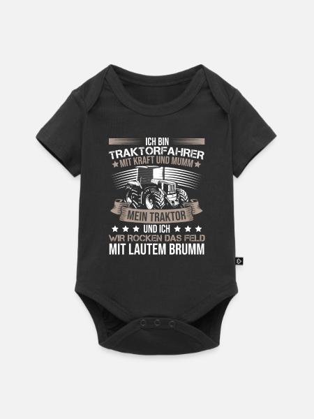 Ich bin Traktorfahrer - Baby Premium Kurzarmbody - Schwarz