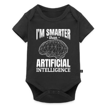 Ai Robotics - I'm Smarter Than Artificial Intellig - Baby Premium Kurzarmbody - Schwarz - Vorne