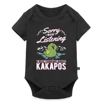 Kakapo Bird Night Parrot - Baby Premium short-sleeve bodysuit - black - Front