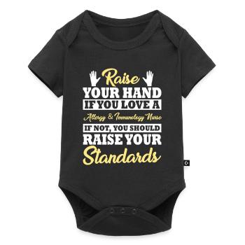 Lustiger Allergie- Und Immunologie-Spruch - Baby Premium Kurzarmbody - Schwarz - Vorne