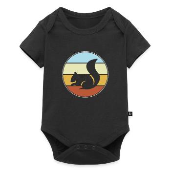 Squirrel Retro - Baby Premium short-sleeve bodysuit - black - Front