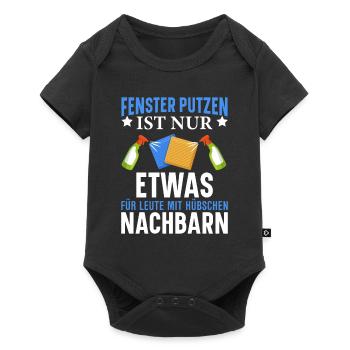 Fenster putzen - Baby Premium Kurzarmbody - Schwarz - Vorne