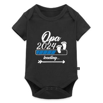 Opa in 2024 bitte warten - Baby Premium Kurzarmbody - Schwarz - Vorne
