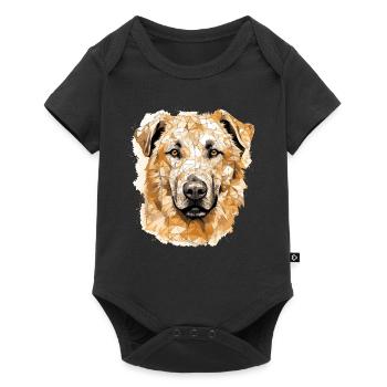 Kangal Dog Race Dog Visage Chien Polygone - Body à manches courtes Premium Bébé - noir - Devant