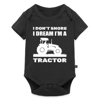 Je ne ronfle pas Je rêve que je suis un tracteur Bauer - Body à manches courtes Premium Bébé - noir - Devant