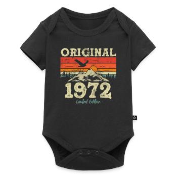 Original 1972 Birthday Gift - Baby Premium short-sleeve bodysuit - black - Front
