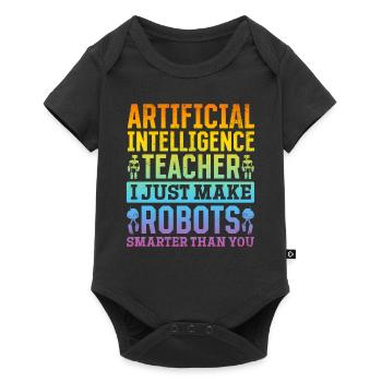 Professeur d’intelligence artificielle Ai - Body à manches courtes Premium Bébé - noir - Devant