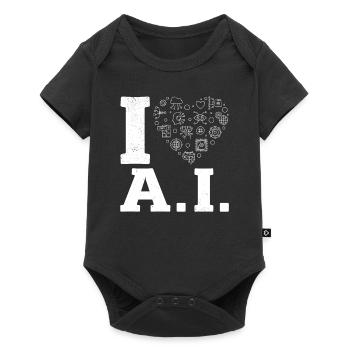 I Love Ai - Artificial Intelligence Machine Learni - Baby Premium Kurzarmbody - Schwarz - Vorne
