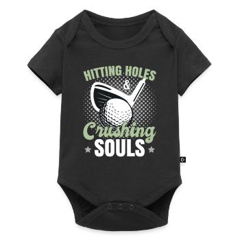 Funny Golfing Lover Golf - Baby Premium short-sleeve bodysuit - black - Front