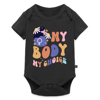Féministe Mon corps Mon choix - Body à manches courtes Premium Bébé - noir - Devant