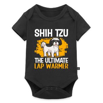 Shih Tzu the ultimate lap warrior - Baby Premium short-sleeve bodysuit - black - Front