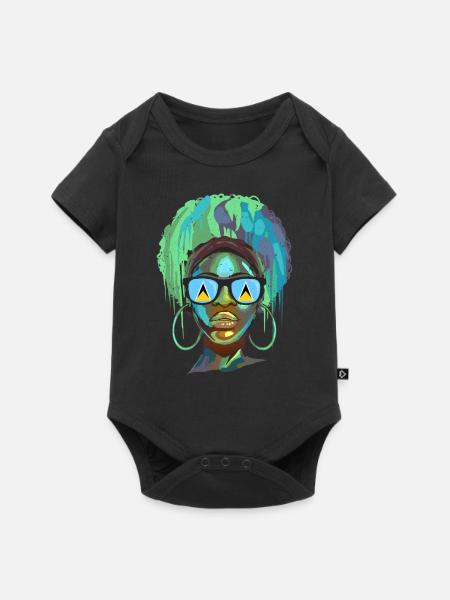St. Lucia - Baby Premium Kurzarmbody - Schwarz