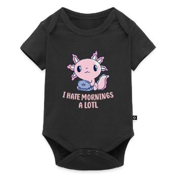 Axolotl hates Mornings Funny Axolotl - Baby Premium short-sleeve bodysuit - black - Front