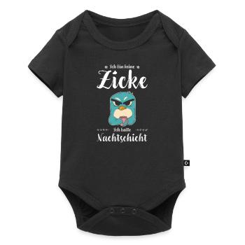 Krankenschwester I Nachteule im Nachtdienst für - Baby Premium Kurzarmbody - Schwarz - Vorne
