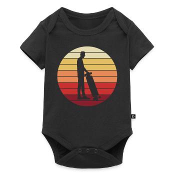 Skater Skateboard Rider Skateboarder Retro - Baby Premium short-sleeve bodysuit - black - Front