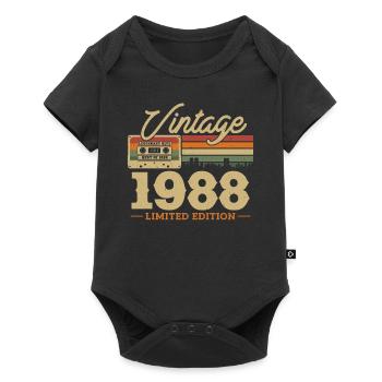 1988 Fête d’anniversaire - Body à manches courtes Premium Bébé - noir - Devant