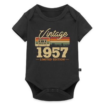1957 - 66/67 anniversaire - Body à manches courtes Premium Bébé - noir - Devant