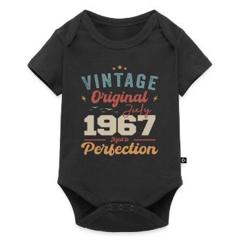 July 1967 Birthday July 1967 Original 1967 July - Baby Premium short-sleeve bodysuit - black - Front