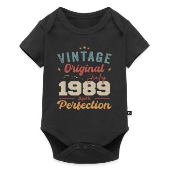 Juillet 1989 Anniversaire Juillet 1989 Original 1989 Juillet - Body à manches courtes Premium Bébé - noir - Devant