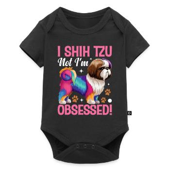 Je Shih Tzu pas je suis obsédé - Body à manches courtes Premium Bébé - noir - Devant