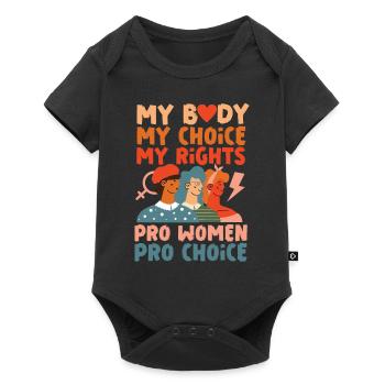 Féministe Mon corps Mon choix Mon - Body à manches courtes Premium Bébé - noir - Devant