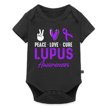 Peace Love Cure Lupus Awareness Month Purple - Baby Premium short-sleeve bodysuit - black - Front