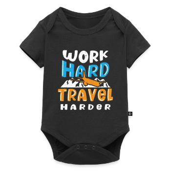 Travel, Travel, Vacation, Vacation, Traveling - Baby Premium short-sleeve bodysuit - black - Front
