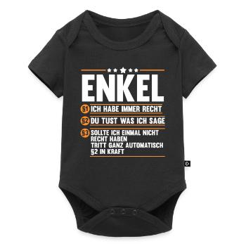 Enkel - Baby Premium Kurzarmbody - Schwarz - Vorne