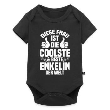 Enkelin - Baby Premium Kurzarmbody - Schwarz - Vorne