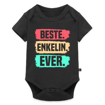 Enkelin - Baby Premium Kurzarmbody - Schwarz - Vorne