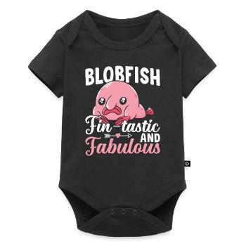 Flossen-tastischer Blobfish-besitzer - Baby Premium Kurzarmbody - Schwarz - Vorne